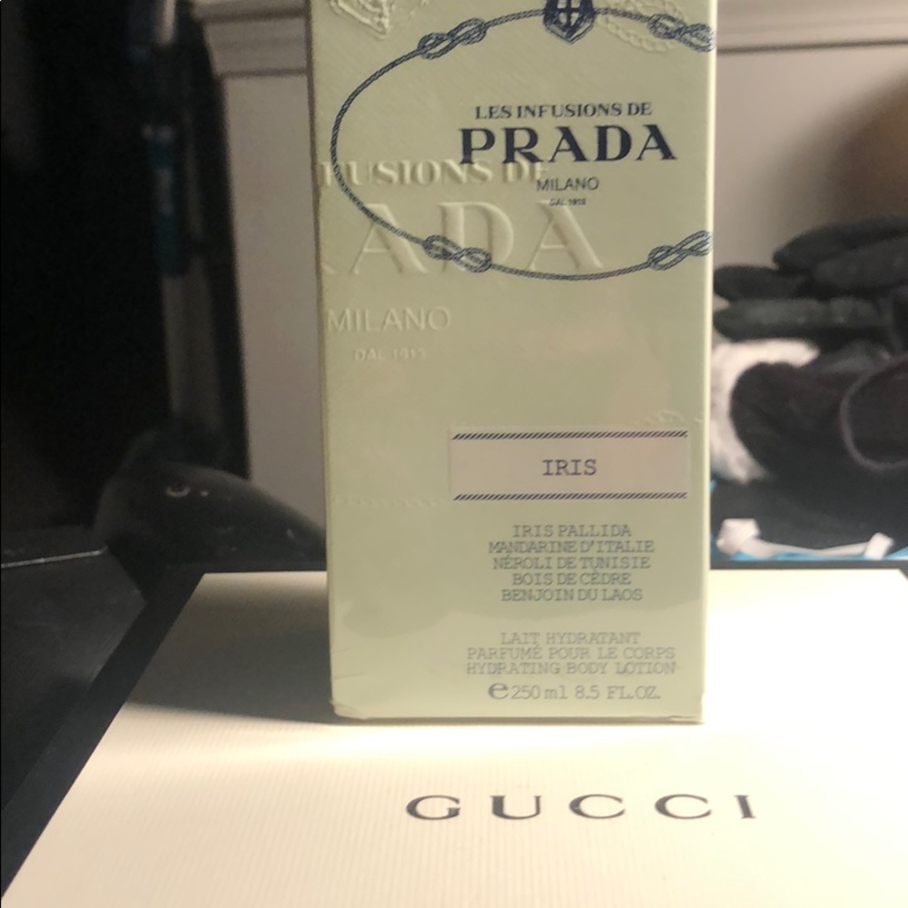 Prada hydrating body lotion 🧴 with parfumerie.